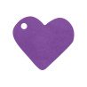 10 segna posto, cuore, 4 x 4 cm, prugna
