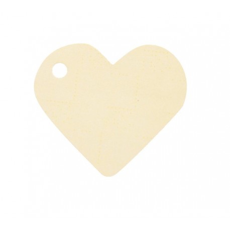 10 Marques-place, coeur, 4 x 4 cm, ivoire