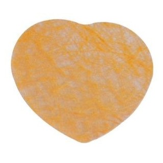 50 Confettis coeurs, intissés, mandarine, 5 cm env.