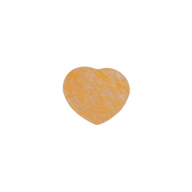 50 Confettis coeurs, intissés, mandarine, 5 cm env.