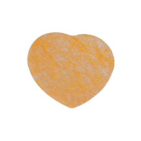 50 Konfettiherzen, nicht gewebt, Mandarine, ca. 5 cm