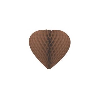 Suspension coeur 3D, ø 30 cm, chocolat