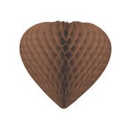 Sospensione cuore 3D, ø 30 cm, cioccolato