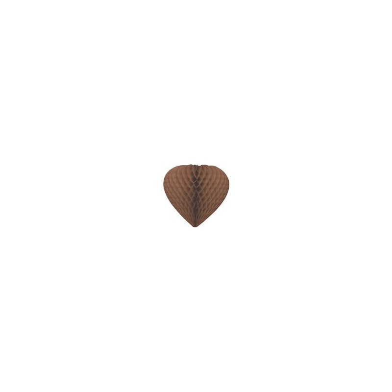 Suspension coeur 3D, ø 30 cm, chocolat