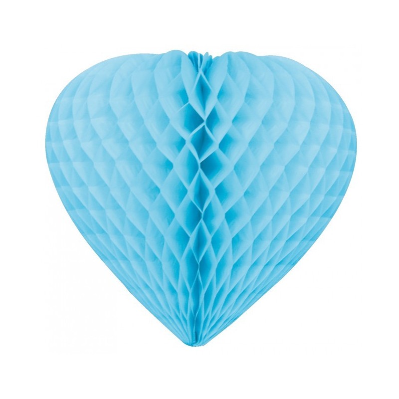 Suspension coeur 3D, ø 30 cm, turquoise