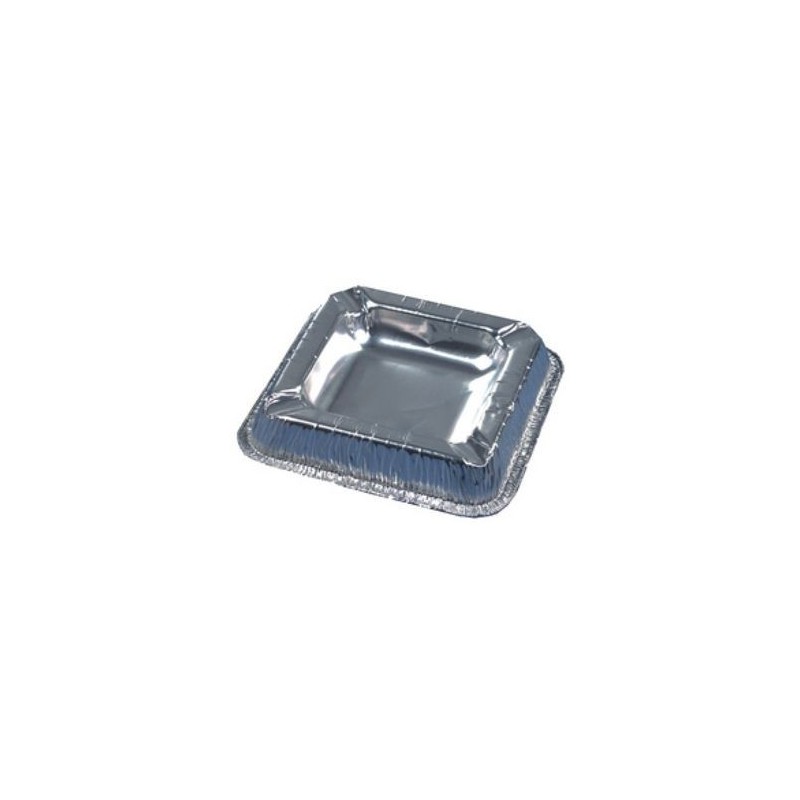 50 posacenere in alluminio, 12,5 x 12,5 cm, argento