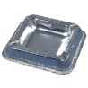 50 Aschenbecher aus Aluminium, 12.5 x 12.5 cm, silber