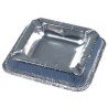 50 posacenere in alluminio, 12,5 x 12,5 cm, argento