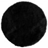 4 Tischsets Pelz, ø 34 cm, aus Polyester, schwarz