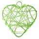 6 Metallisierte kleine Herze, 3 x 3 cm, grün