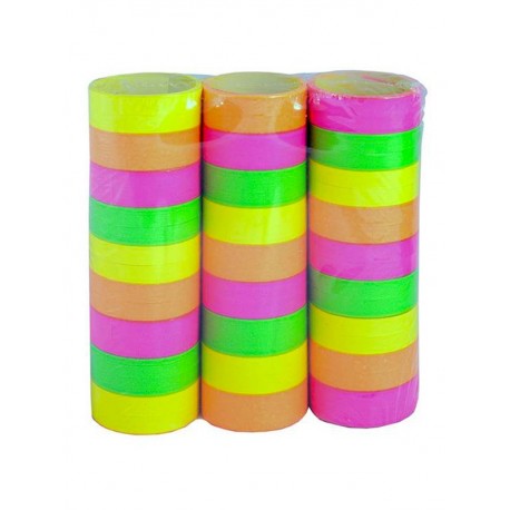 3 Rouleaux de 18 serpentins 4 mètres, fluo