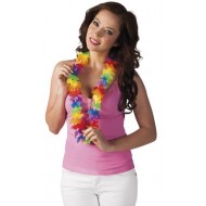 Collier hawaïen, polyester, multicolore