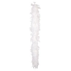 Boa en plumes, 1.80 mètres, 50 gr, blanc