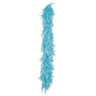 Boa en plumes, 1.80 mètres, 50 gr, turquoise