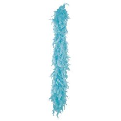 Boa en plumes, 1.80 mètres, 50 gr, turquoise