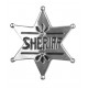 Sheriffzeichen, Sterne, silber