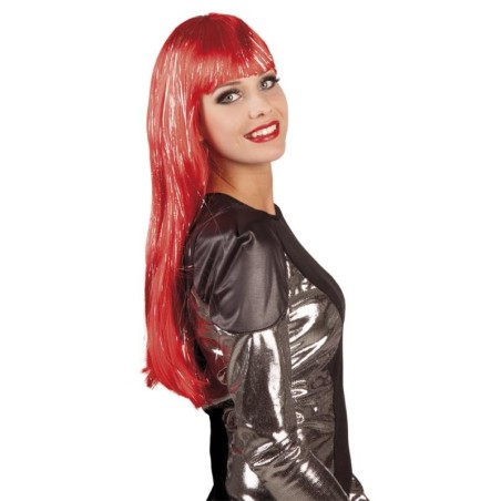 Perruque cheveux longs blancs