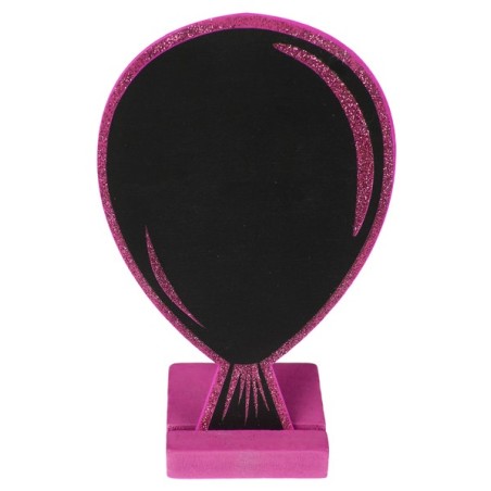 Palloncino a marchio, glitter, ardesia, fucsia, 10 x 15 cm