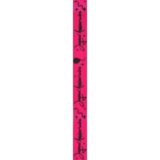 Nastro "Happy Birthday", fucsia, 10 mm x 5 metri
