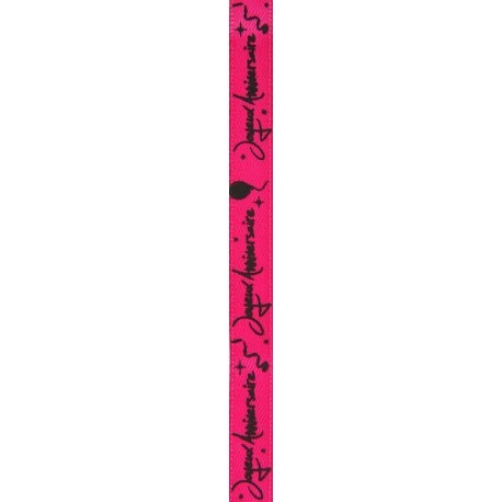 Nastro "Happy Birthday", fucsia, 10 mm x 5 metri