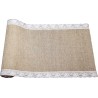 Runner da tavola in juta con pizzo, 29 cm x 5 metri