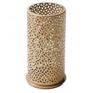 1 Bougeoir en métal Bliss Gold, 14 x 7.5 cm