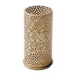 Metall-Kerzenhalter für Maxi-Teelichter oder LED, 14 x 7,5 cm, Bliss Gold 