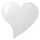 Sottopiatto cuore bianco, borsa da 50 pezzi, 38 x 38 cm