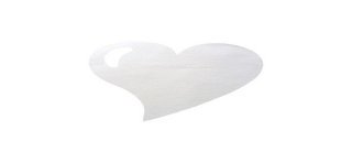 Set de table cœur blanc, sachet de 50 pces, 38 x 38 cm