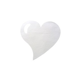 Set de table cœur blanc, sachet de 50 pces, 38 x 38 cm