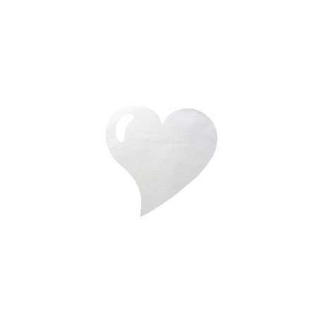 Sottopiatto cuore bianco, borsa da 50 pezzi, 38 x 38 cm