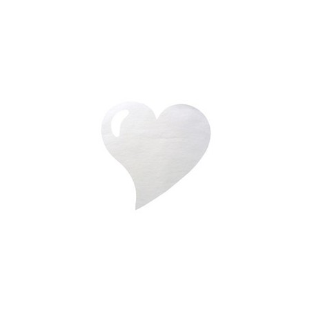 Sottopiatto cuore bianco, borsa da 50 pezzi, 38 x 38 cm
