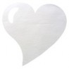 Sottopiatto forma di cuore,bianco, borsa da 50 pezzi, 38 x 38 cm