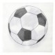 20 Servietten mit weißem und schwarzem Fußballmotiv, 33 x 33 cm