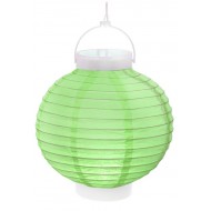 Lampion lumineux avec LED, ø 20 cm, vert