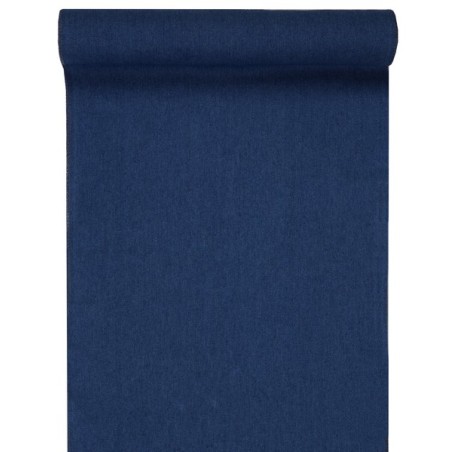 Tischläufer Jean, Baumwolle, 28 cm x 3 meter, blau