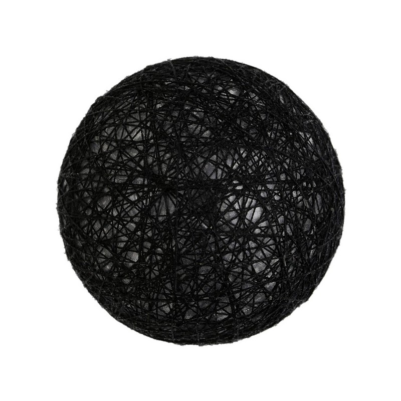 4 Boules coton, ø 5 cm, noir