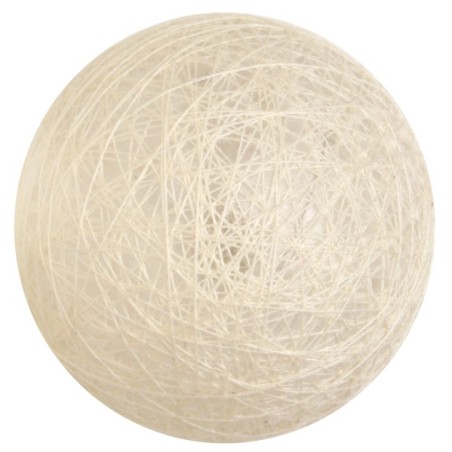 4 Boules coton, ø 5 cm, ivoire
