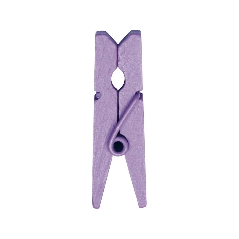 12 Holzklammer, Parmefarbe, 3.5 cm