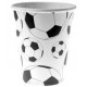 10 Becher, Fussball, schwarz