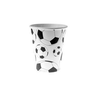 Gobelet motif foot noir , sachet de 10 pces