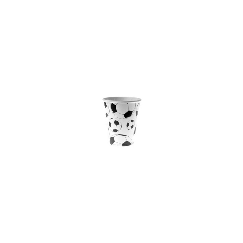 Gobelet motif foot noir , sachet de 10 pces