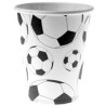 10 Becher, Fussball, schwarz