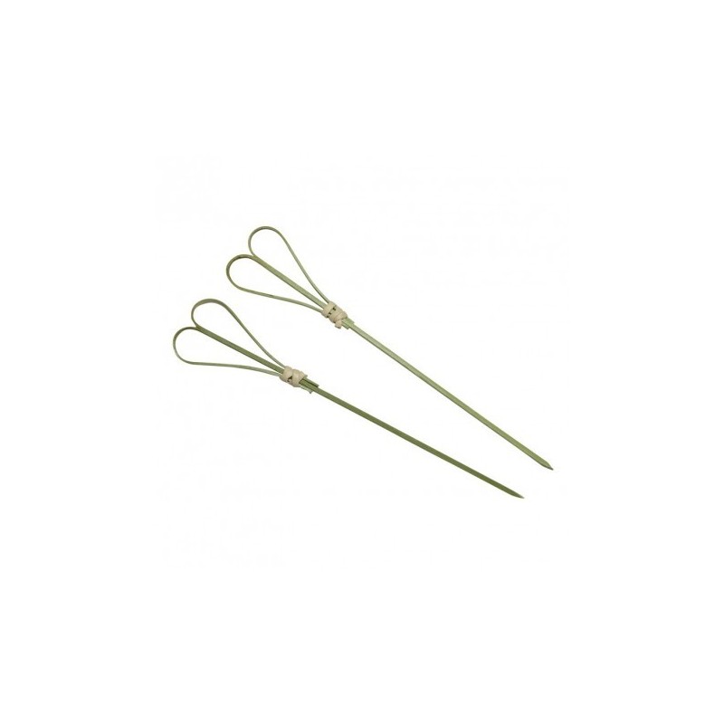 100 piques coeur bambou 18cm