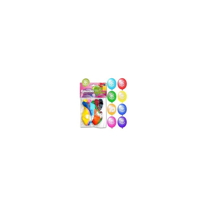 Sachet de 8 ballons vive la retraite