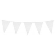 Guirlande triangle plastique, blanc, 46cm x 30 cm x 10m