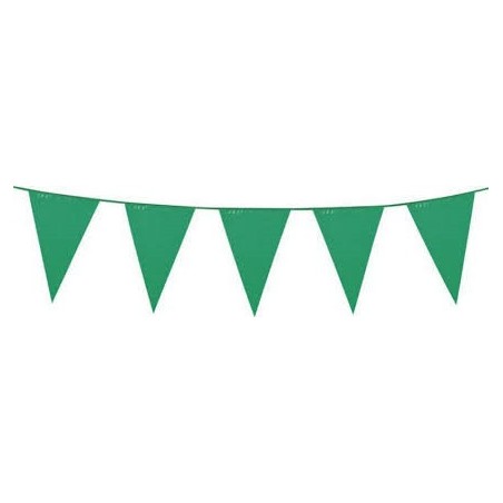 Guirlande triangle plastique, vert, 46cm x 30 cm x 10m