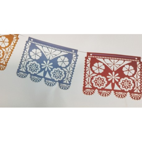 1 Mexiko-Banner, mehrfarbig, 25 x 21,5 / 300 cm. 