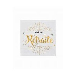 Papierservietten "Vive la retraite" 12,5x12,5 cm
