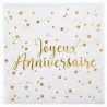 20 tovaglioli di carta 3 veli"Joyeux Anniversaire" 12,5x12,5cm.